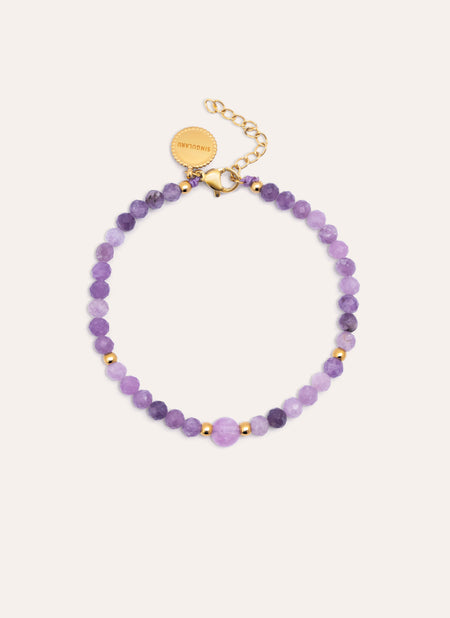 Amulet Amatista Stainless Steel Gold Bracelet