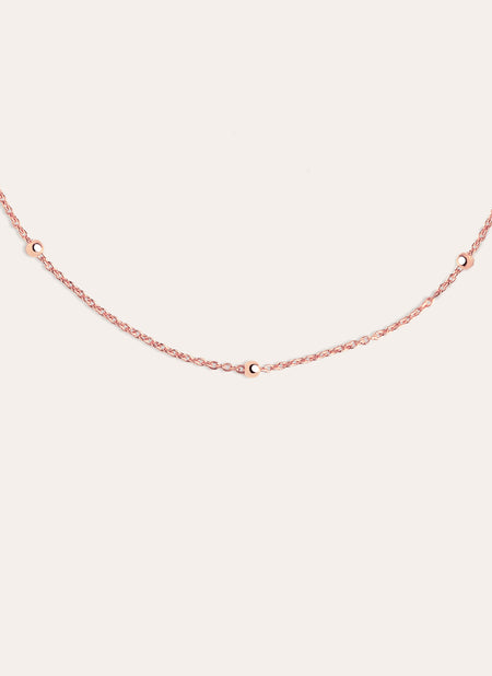 Dots Rose Gold Necklace