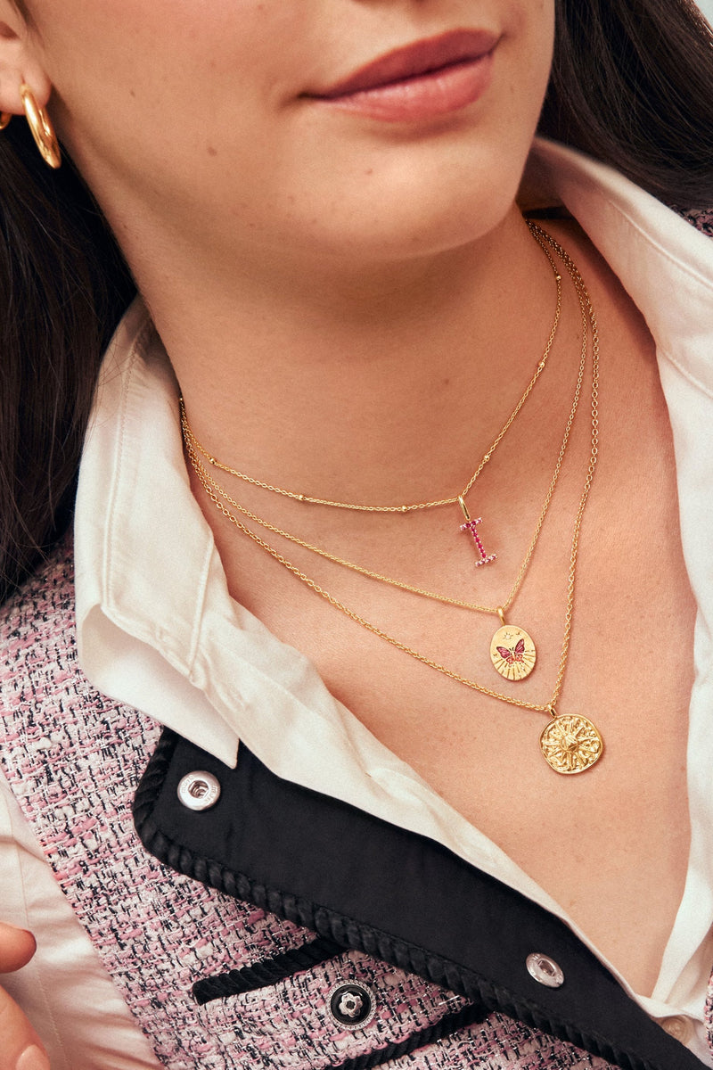 Charm Letter Spark Sakura vergoldet