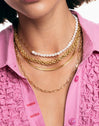 Collar Big Rope Acero Baño Oro