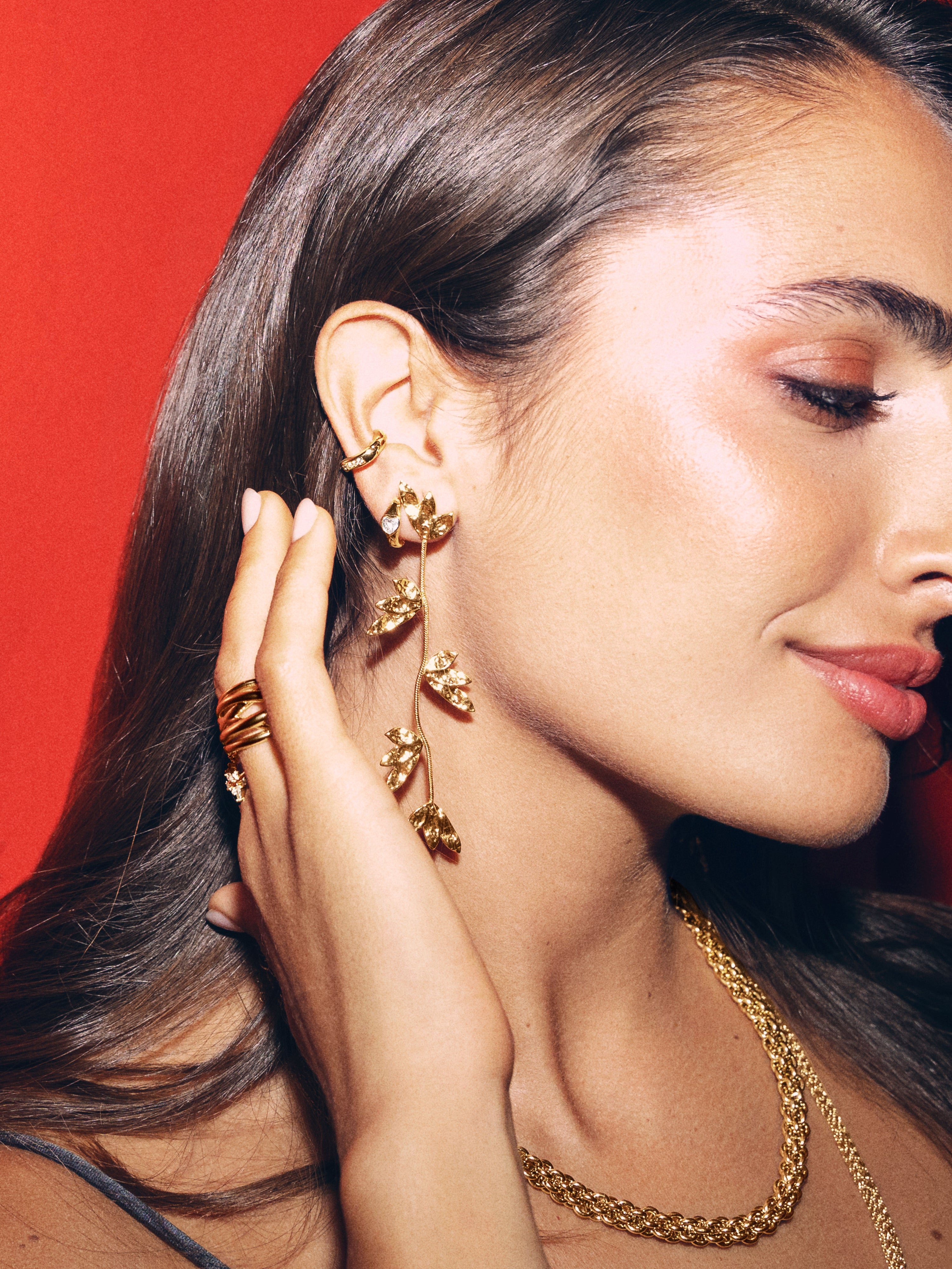 Pendientes Florenda Acero Baño Oro