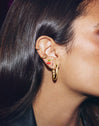 Small Cherry Gold Single Earring 