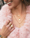 Collar Personalizado Carrie Plata Baño Oro
