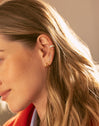 Pendiente Suelto Ear Cuff Nina Plata Baño Oro