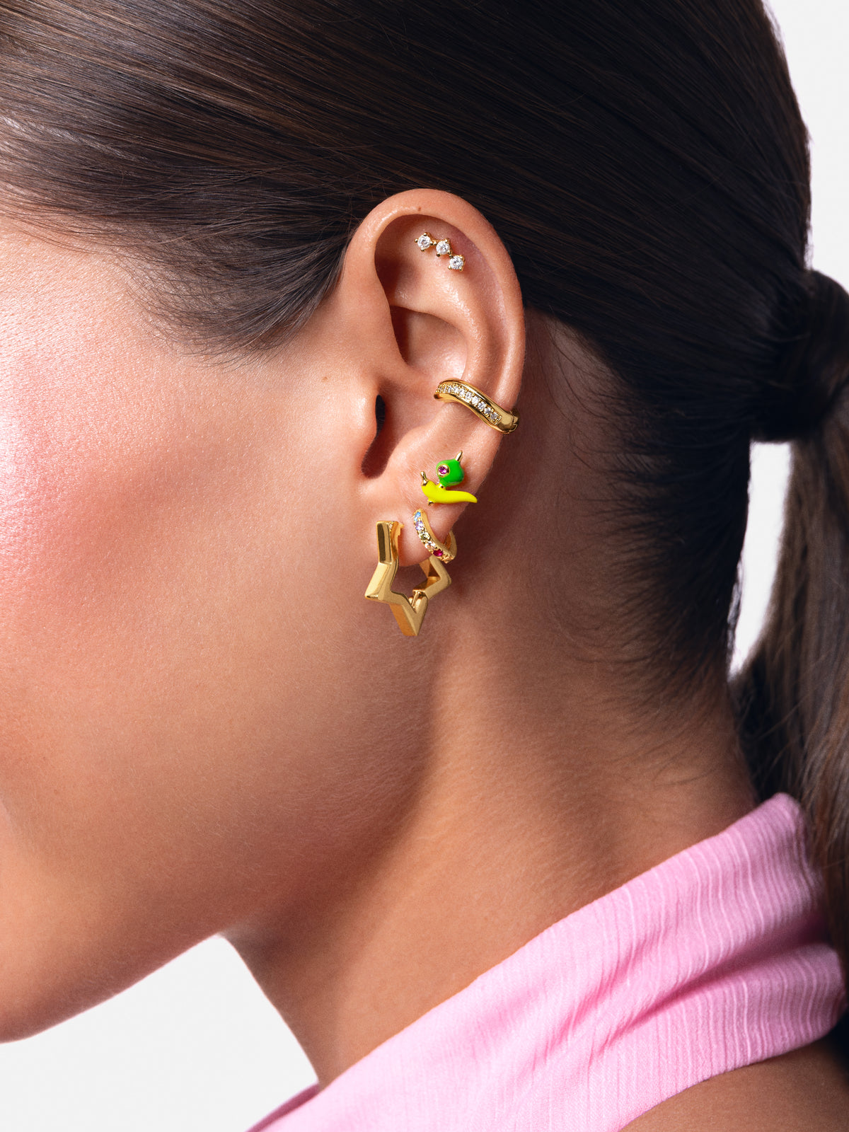 Losse oorbel Ear Cuff Hailey Goudverguld