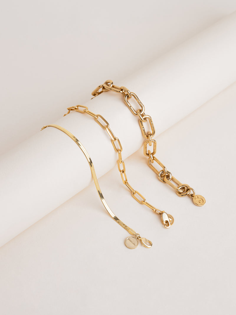 Pulsera Lisse S Acero Baño Oro