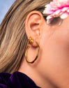 Claw Gold Hoop Earrings
