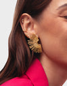 Three Gold Hoop Single earring
