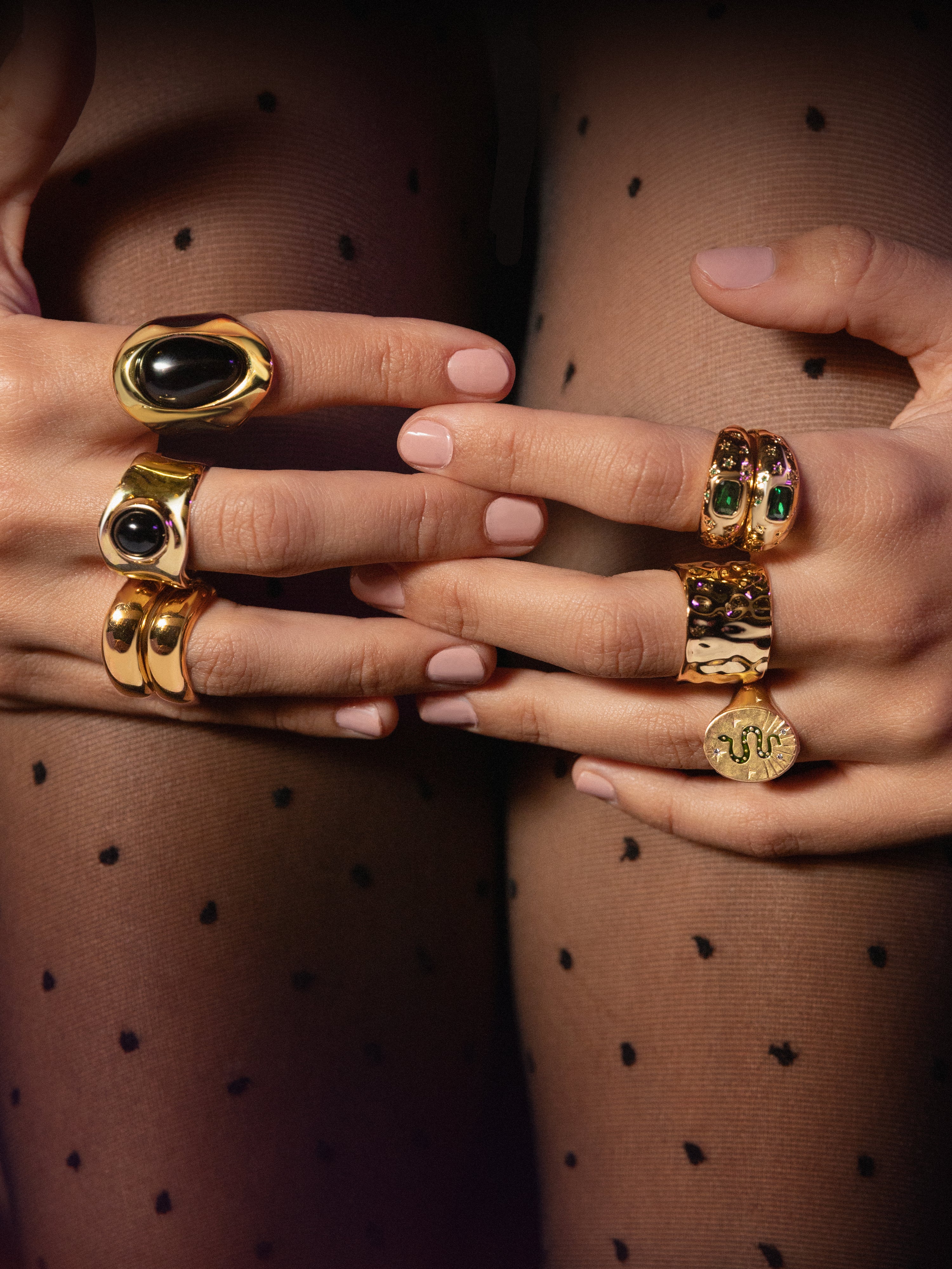 Mystic Snake Gold Ring 