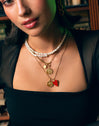 Chic Pearl Stainless Steel Gold Necklace