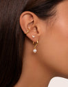 Pendiente Suelto Pearl Spark Plata Baño Oro