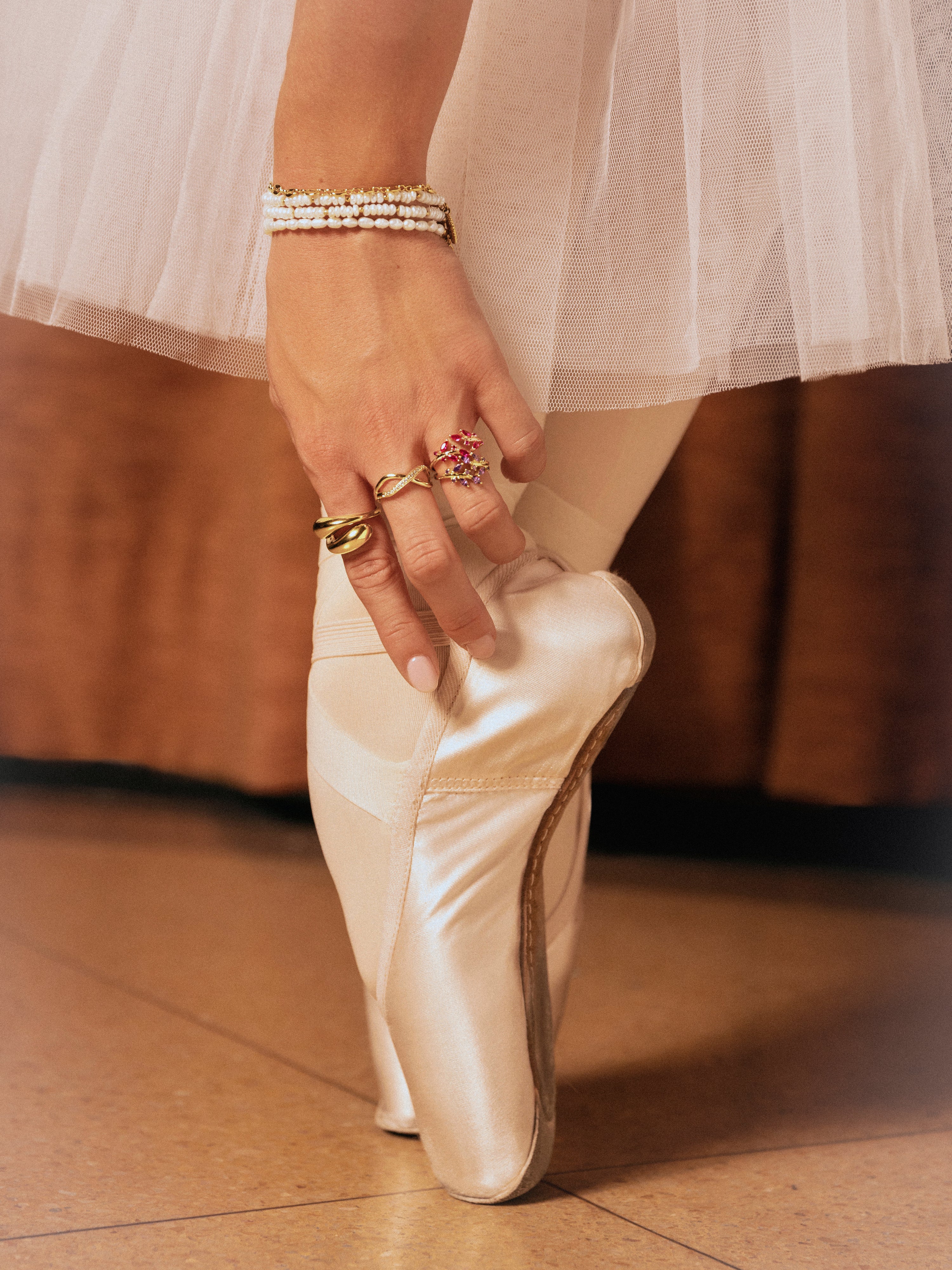 Anillo Eterna Sparks Baño Oro