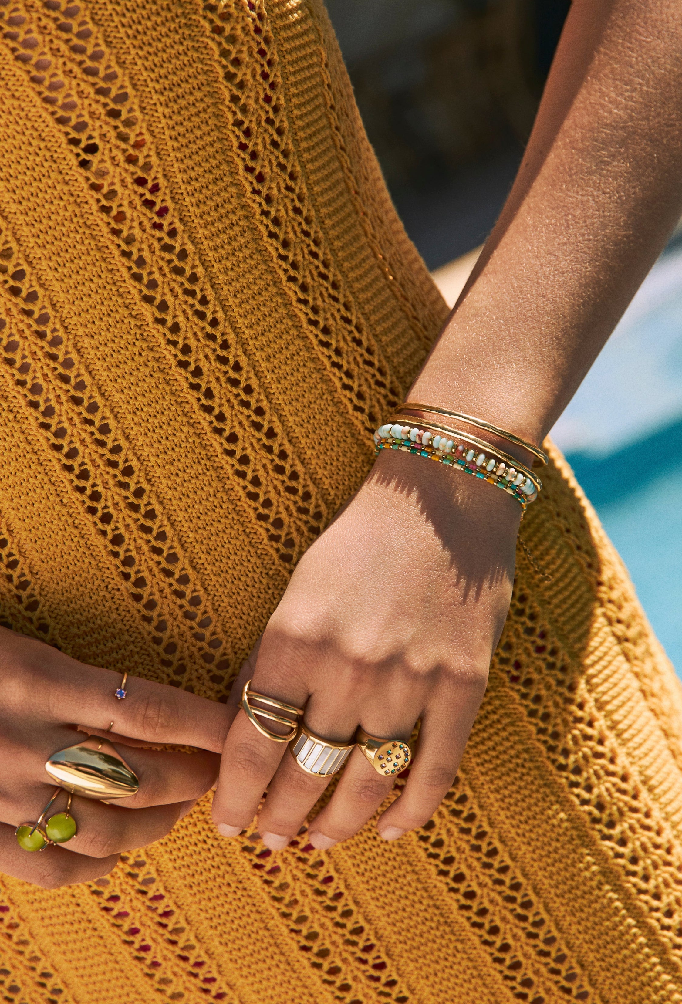 Pulsera Full Daylight Acero Baño Oro