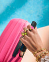 Anel Curve Rainbow Aço Banho Ouro - vista 5