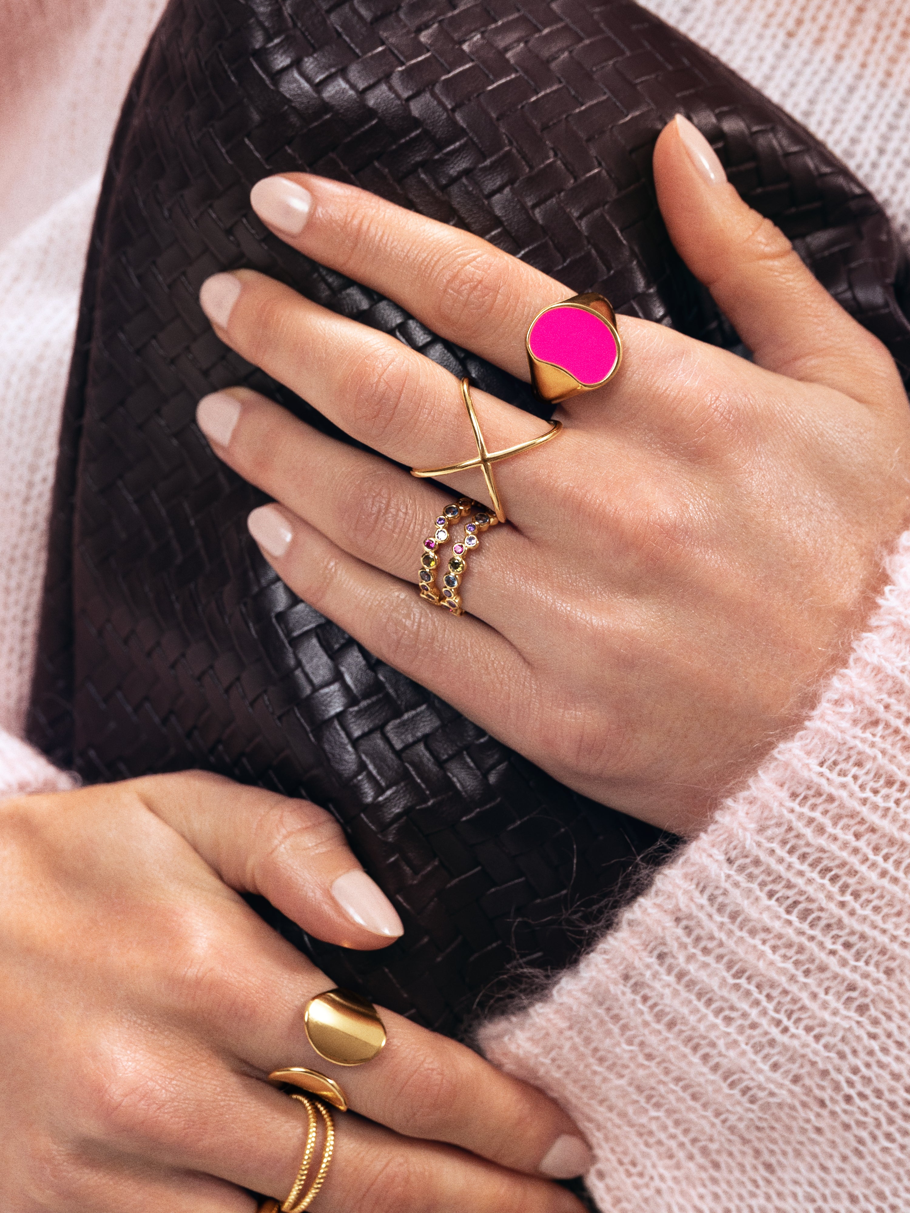 Anillo Bubbles Baño Oro