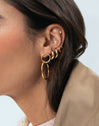 Organic Twist Hoop Earrings Gold Plated