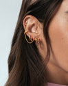 Pendientes Aro Estellar Colors Plata Baño Oro