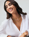 Collar Big Rope Acero Baño Oro