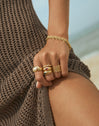 Anillo Tressia Plata Baño Oro