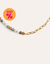 Collar Alpine Chic Stones Acero Baño Oro