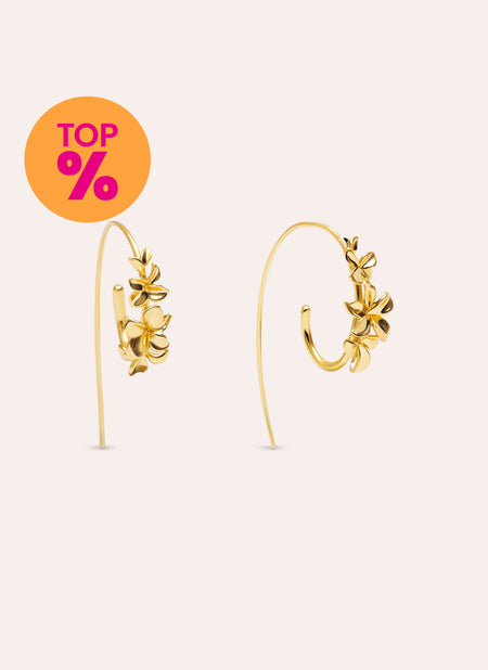 Pendientes Gladiolo Baño Oro