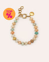 Pulsera Ámbar Stones Acero Baño Oro
