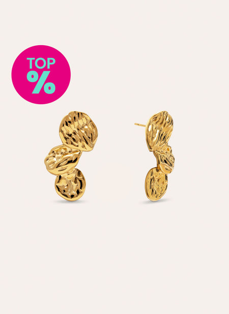 Boucles D'oreilles Áurea Acier Plaqué Or