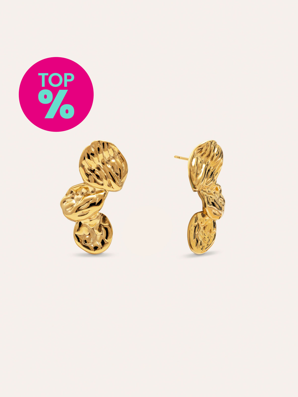 Boucles D'oreilles Áurea Acier Plaqué Or