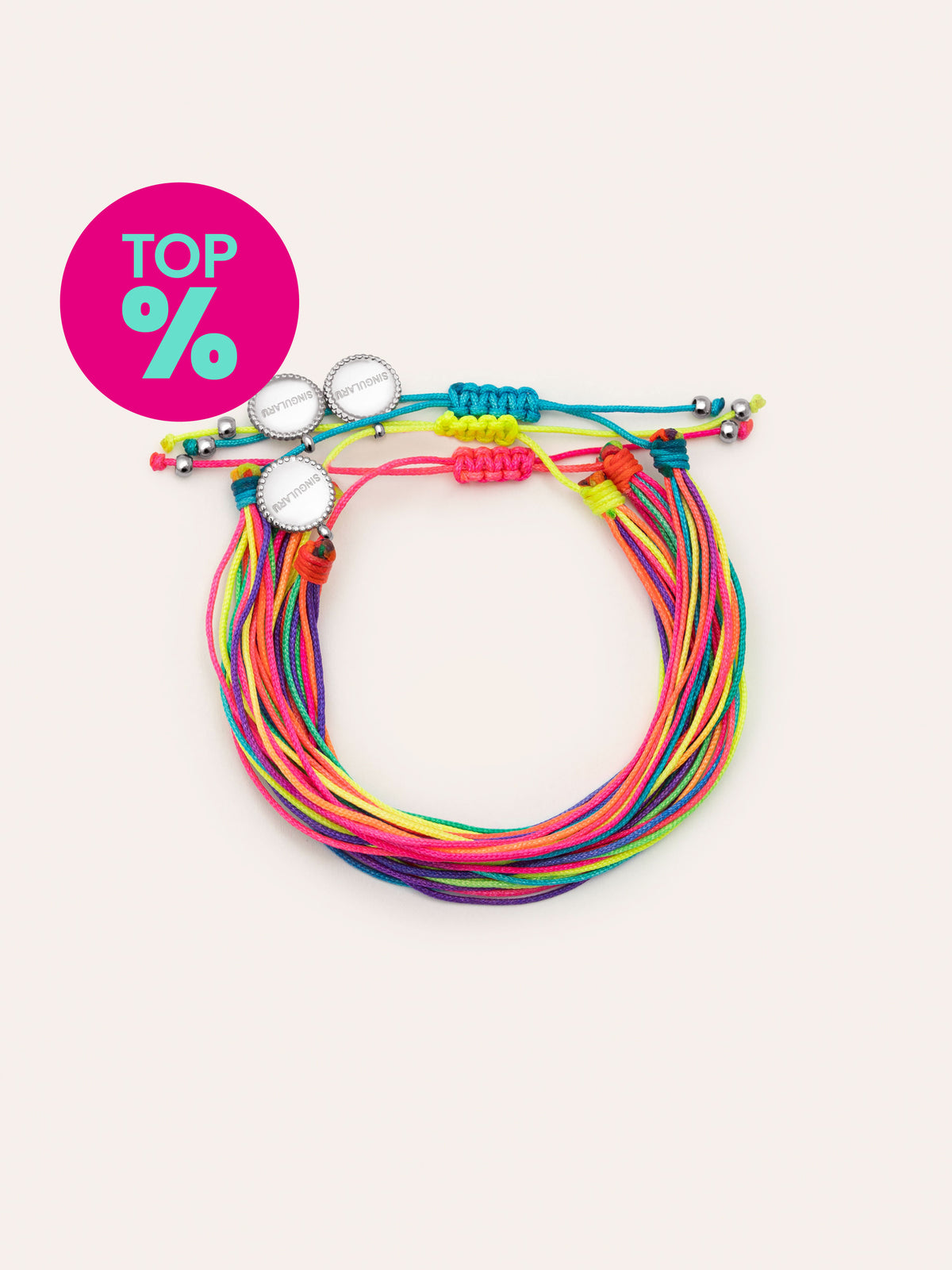 Set van 3 armbanden Neon Rainbow Fruits Staal