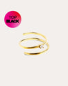 Spiral Spark Gold Ring