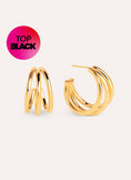 Triple Gold Hoop Earrings