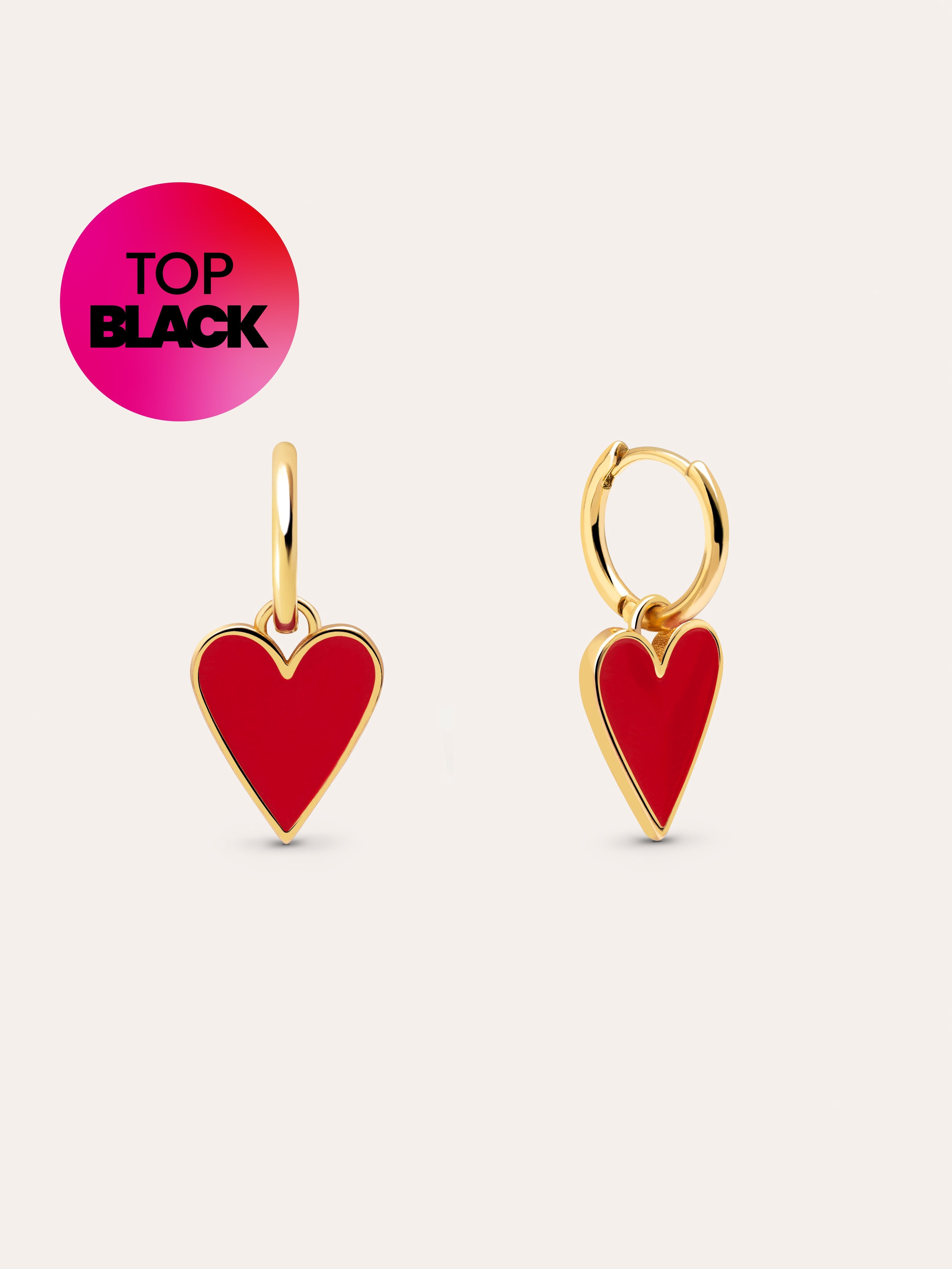 Pendientes Lovely Heart Baño Oro