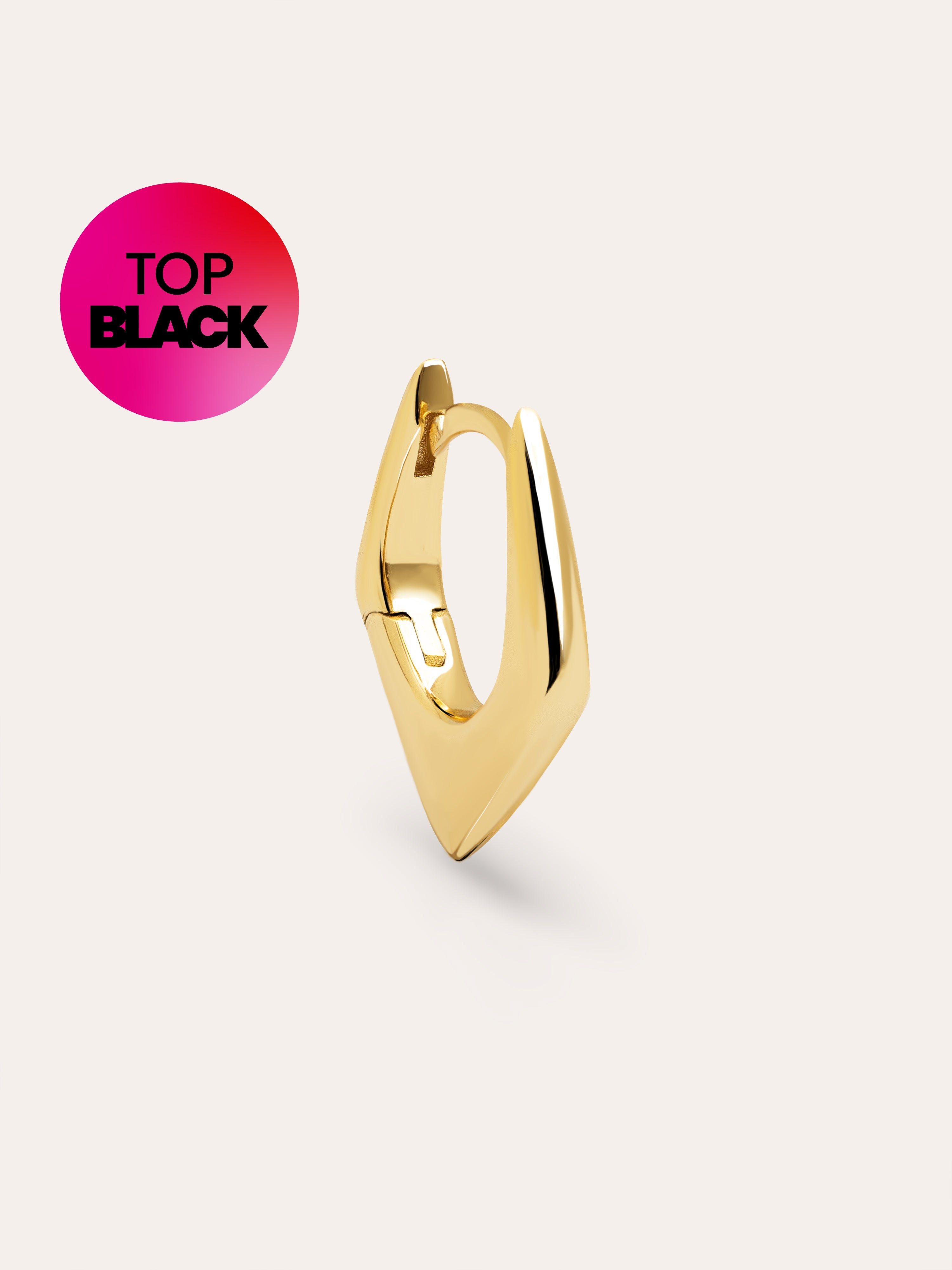 Pendiente Suelto Aro Point Baño Oro