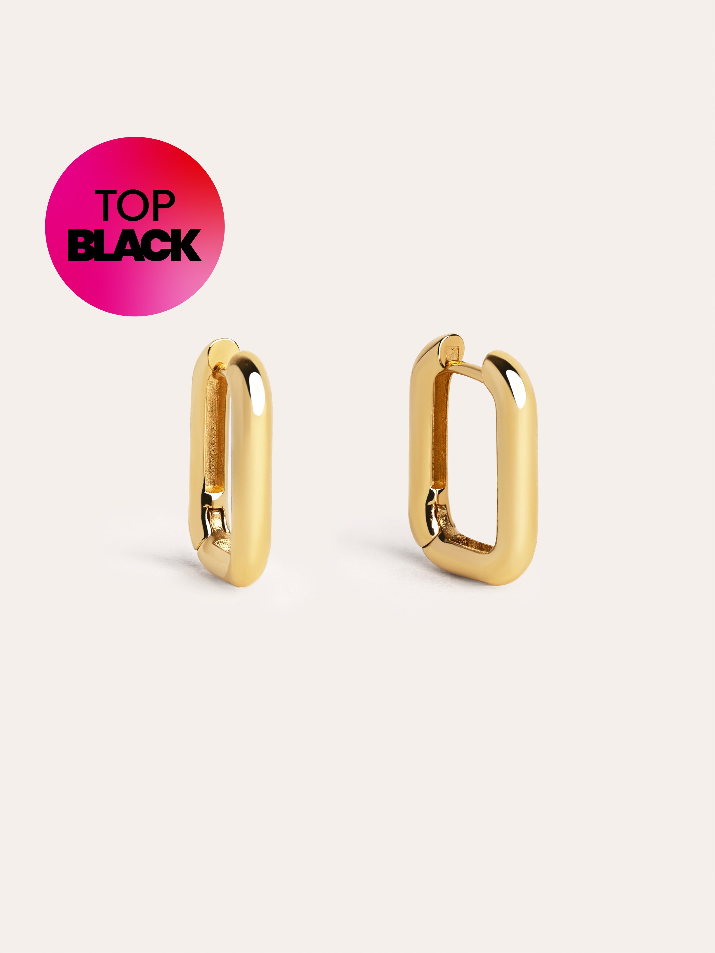 Mini Pipe Gold Hoop Earrings 