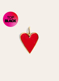 Lovely Red Heart Enamel Gold Charm