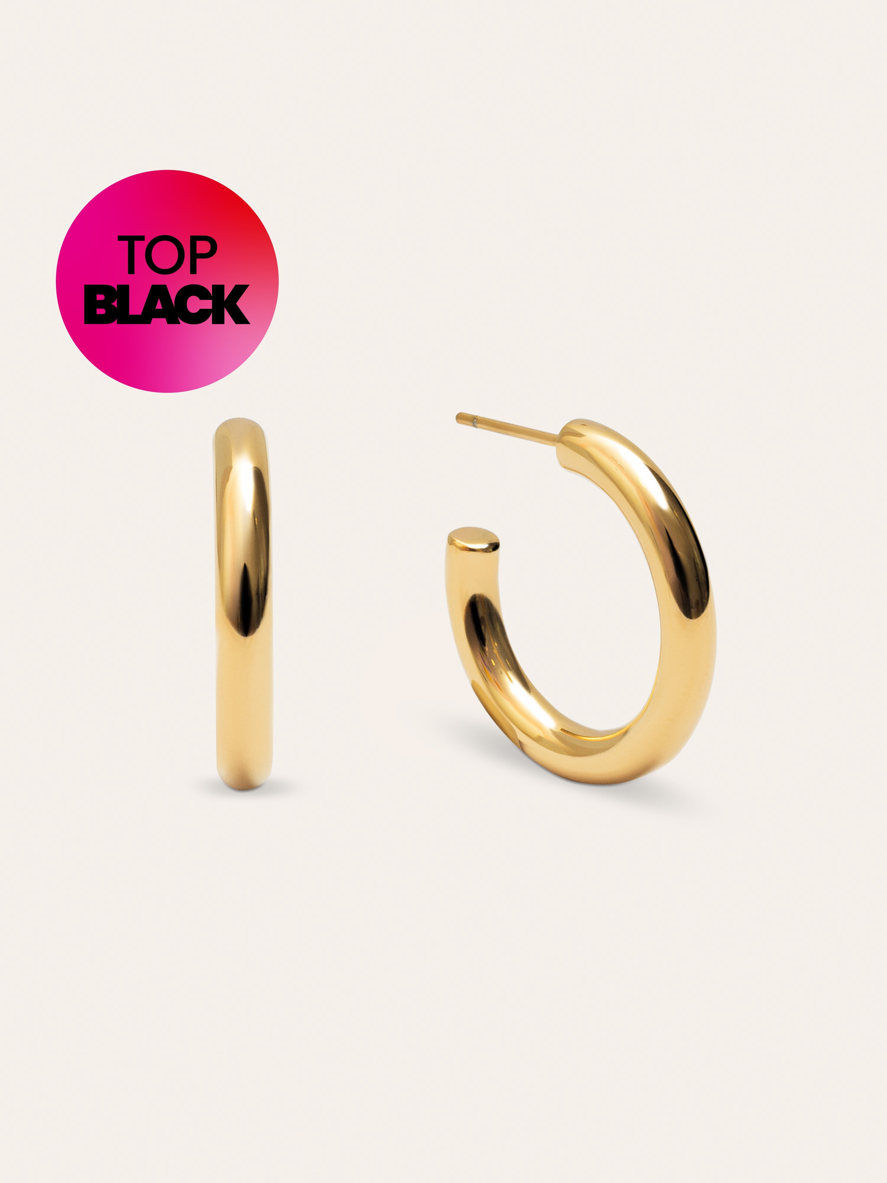 Pendientes Aro Nairobi Acero Baño Oro