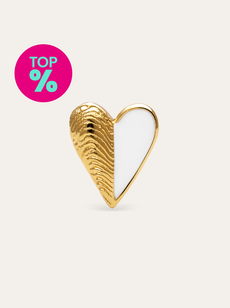 Orecchino Singolo Conchiglia Enamel Placcato Oro