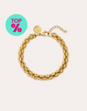 Pulsera Big Rope Acero Baño Oro