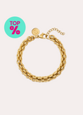 Pulsera Big Rope Acero Baño Oro