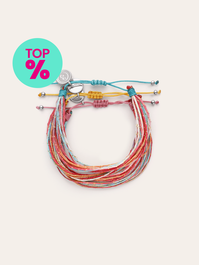Pack 3 Pulseras Rainbow Spark Acero