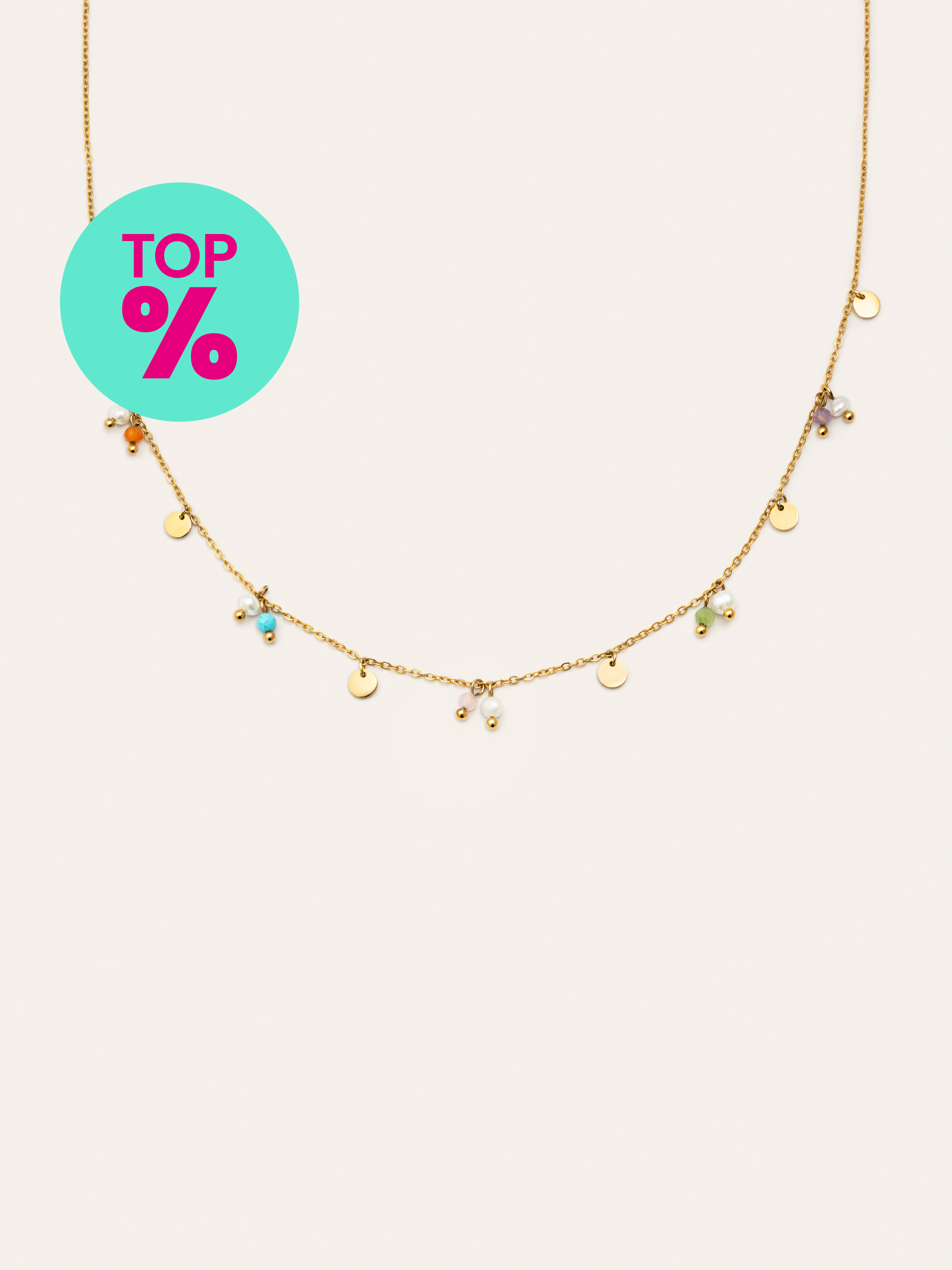 Collar Shamira Acero Baño Oro