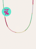Collar Dye Dots Pastel Acero Baño Oro