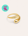 Anillo Abbraccio Acero Baño Oro