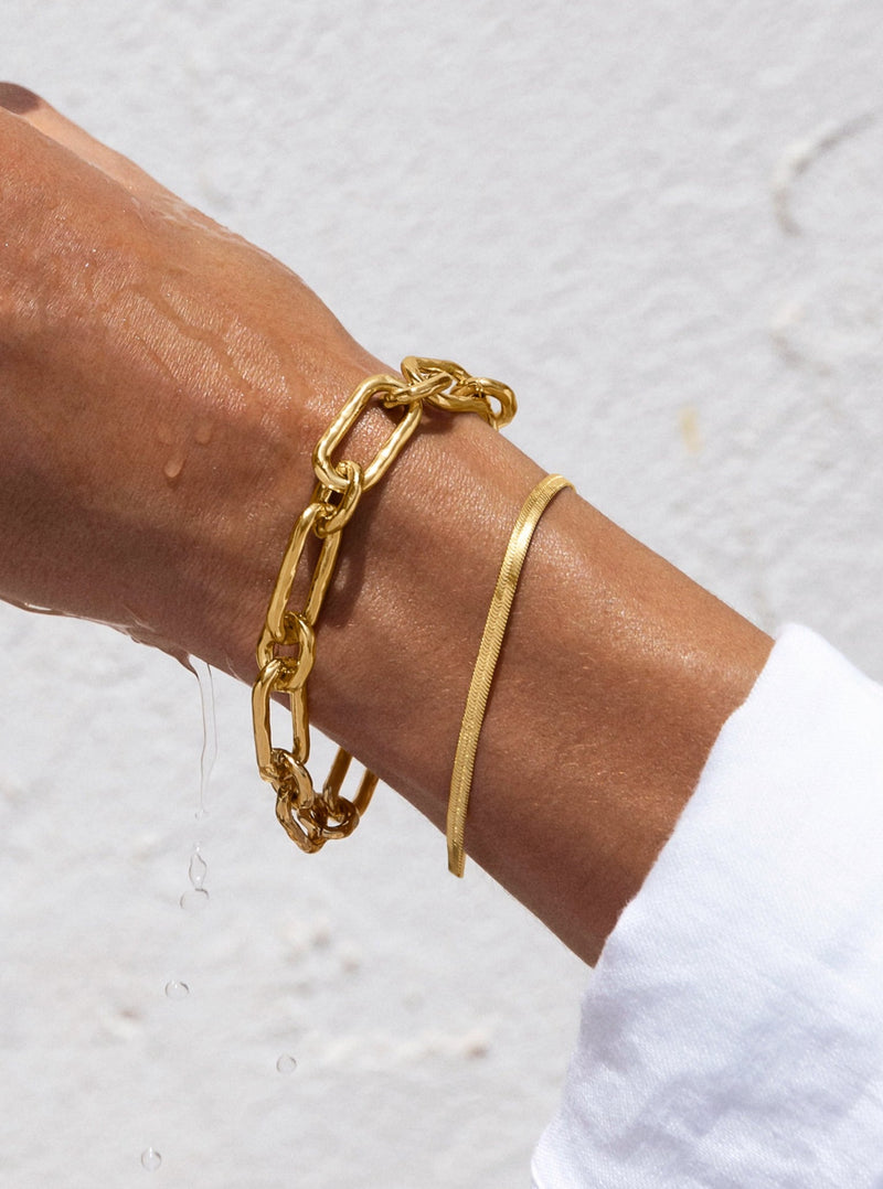 Armband Zambia Link Verguld met Goud