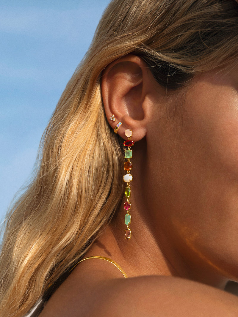 Losse creool Cleo S Colors Zilver Verguld