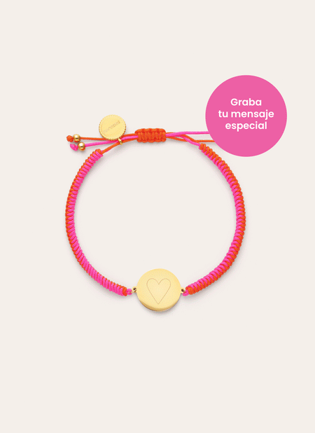 Bracelet Personnalisé Moon Coucher de soleil Néon Acier Plaqué Or