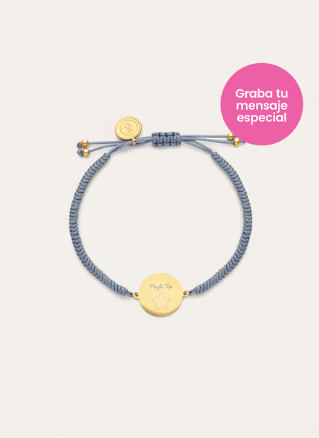 Gepersonaliseerde armband Moon Marea Staal verguld met goud