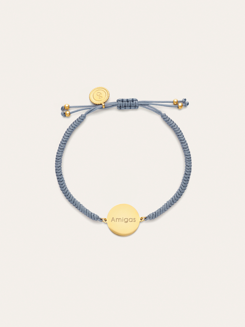 Pulsera Personalizada Moon Marea Acero Baño Oro