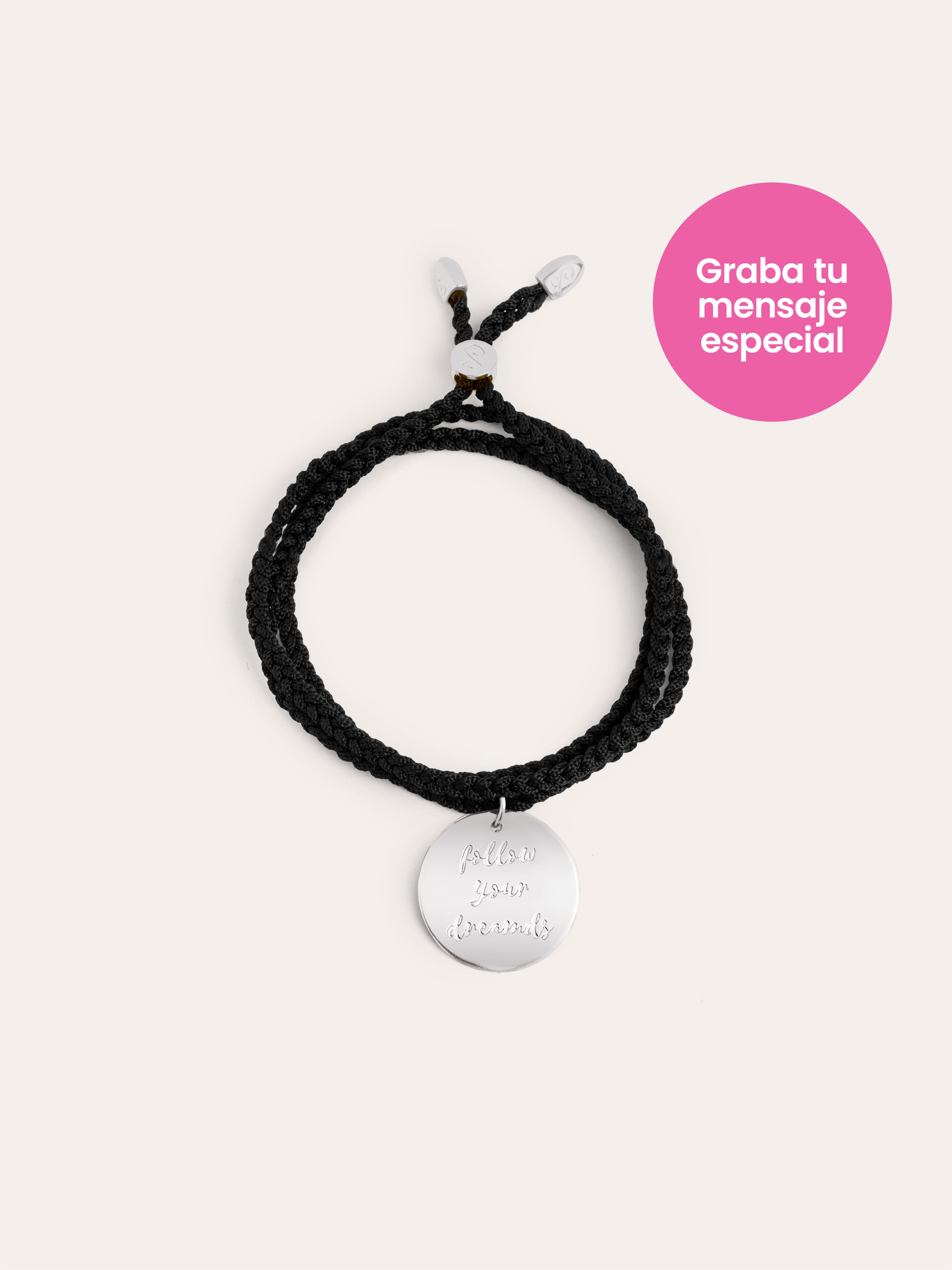 Bracelet Personnalisé Dream Noir Argent