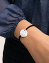Pulsera Personalizada Medallón Organic Negro Acero